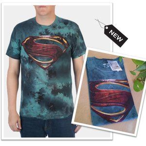 DC COMICS Justice League  Superman Tie Dye Tee NWT!- Size M